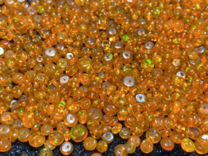 Ethiopian <b>Opal</b> Rondelle Beads 3-5mm Orange Fire <b>Opal</b> Smoked Treated Natural <b>Opal</b> Gemstone Smooth Drilled Beads <b>Necklace</b> Jewelry - Product Image 5
