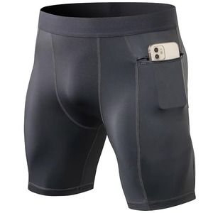 Custom Wholesale Men Solid <b>Compression</b> Workout <b>Shorts</b> Gym Fitness Running Tight Leggings Pants Activewear <b>Compression</b> <b>Shorts</b> - Product Image 5