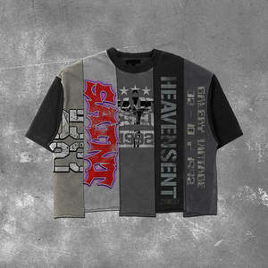 T-shirt Homme Oversize Vintage Streetwear Imprimé DTG OEM, Effet Délavé Acide, Couleur Faded, 100% Coton 240gsm, Grammage Lourd - Product Image 3