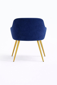 Fauteuil à bascule moderne et élégant avec siège rembourré et pieds en métal pour salon, chambre, hôtel et école, utilisation intérieure et extérieure - Product Image 3