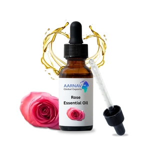 AARNAV GLOBAL EXPORTS Aceite Esencial de Rosa de Bulgaria 100% Puro y Orgánico (Rosa Damascena) (AGE-OEO-130) Destilado al Vapor para la Piel - Product Image 1