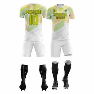 Adult Soccer Club Teams Uniform Sets Breathable 100% Polyester Sublimated Printed Short Sleeve Custom Logo Anti-Bacterial UV - Product Image 1