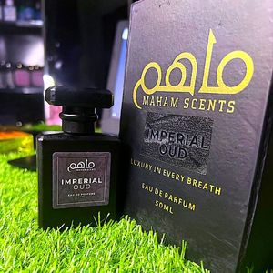 Maham Scents 50ml Parfum pour Homme Imperial Oud Eau de Parfum Flacon en Verre Noir Mat Luxe Longue Durée Oriental Boisé Spray - Product Image 4