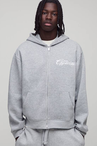 Sudaderas con Capucha Personalizadas de Primera Calidad, 100% Algodón, con Cremallera para Hombre, Bordadas, de Forro Polar para Invierno, Corte Regular, con Logotipo Personalizado - Product Image 4