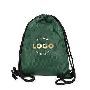 Unisex Drawstring Gym <b>Backpack</b> Purple Solid Color Nylon Casual Style Zipper Closure Adjustable <b>Strap</b> Lightweight Waterproof - Product Image 6