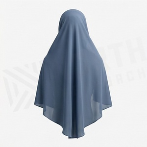 Hiyab de poliéster de color sólido para mujer, tela jersey, agradable al tacto, para uso diario, pañuelo étnico de Oriente Medio. - Product Image 2