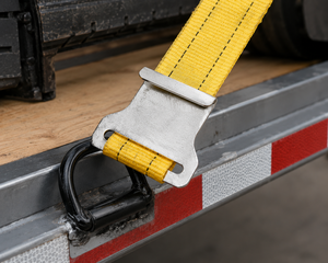 Flat Hook 50mm 3000kg Powder Coated Steel High Strength for Truck <b>Cargo</b> Lashing Tie Down Strap Custom OEM Factory Supply - Product Image 2