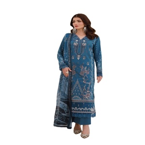 Venta de Eid, vestidos de trabajo bordados pesados indios y paquistaníes, Saari de tres piezas Salwar Kameez pakistaní e indio para mujer - Product Image 1