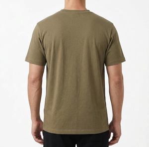 T-shirt pour homme à manches courtes, col rond, couleur unie, coupe classique, décontracté, 100% coton jersey, imprimé graphique, surdimensionné, t-shirt de luxe - Product Image 4