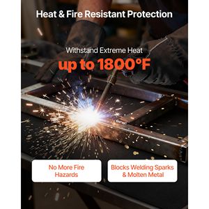 Set di 2 Coperte Ignifughe in Feltro di Carbonio 50x90 cm, Resistenti al Calore fino a 1800°F, Coperte Antincendio Professionali - Product Image 1