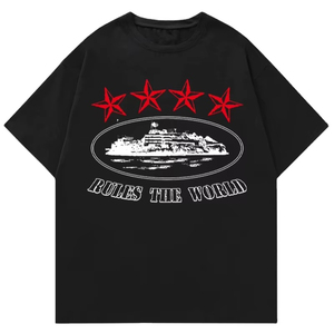 T-shirts pour hommes 100% coton en gros, style hip-hop vintage, surdimensionnés, unisexe, impression DTG entièrement personnalisée, streetwear pour hommes - Product Image 1