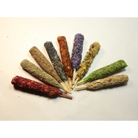 Mini bâtons d'encens à base de plantes de 3 pouces ensemble lavande sauge blanche Rose vétiver camomille safran Kusum diffuseur de fleurs tibétaines