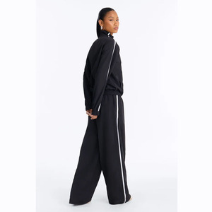 New Fashion High Quality Casual Sport Windbreaker Zipper up Jacket and Pant Two Piece Polyester Quick-dry Tracksuit for <b>Women</b> - Product Image 3