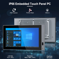PC Táctil de 13.3 Pulgadas con Pantalla Resistiva, Computadora Industrial IPC, SSD de 128G/256G, Panel PC Todo en Uno con USB Frontal