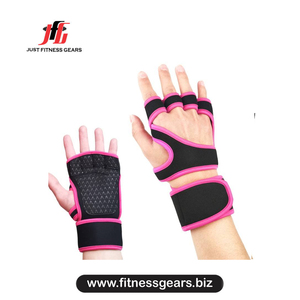Gants de musculation pour la gym et l'entraînement, à demi-doigts, avec sangle de poignet réglable et séchage rapide - Product Image 1