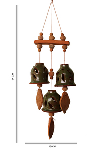 Carillons de jardin en terre cuite faits à la main, décoration murale, décoration d'entrée, provenant d'un fournisseur indien, au prix de gros. - Product Image 3