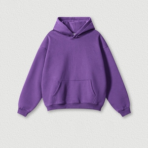 Premium Quality 340g Milk Silk Hoodie Custom Logo Ready Solid Color Unisex Pullover Oversized Casual Autumn Wholesale Factory - Product Image 5