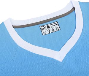Camiseta Deportiva Casual de Verano de Manga Corta con Cuello en V Color Naranja, de Secado Rápido, de Poliéster - Product Image 5