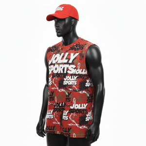 Camiseta sin mangas para hombre, de algodón grueso, con estampado personalizado, logotipo serigrafiado, estilo urbano, 100% algodón, corte holgado. - Product Image 4