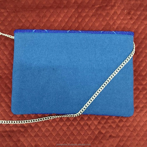 Pochette de mariée perlée personnalisée sac à main à paillettes fait à la main sac à main de luxe fête de mariage soirée avec chaîne sangle - Product Image 3