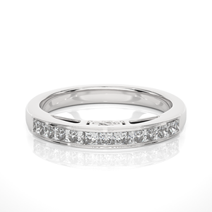 Anillo de Aniversario de Oro de 18K con Diamante Natural de 0.32CT, Corte Princesa, Joyería de Diamantes Personalizada para Compromiso y Boda para Mujer - Product Image 1
