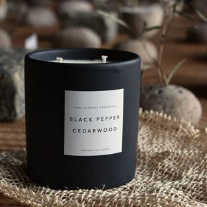 Sang Trọng Quý Ông Theo Chủ Đề Nến Matte Màu Đen Sáp Đậu Nành Thơm Nến Gỗ Mùi Hương Cao Cấp Quà Tặng Thiết Lập Cho Cha Chồng Người Yêu Sinh Nhật - Product Image 2