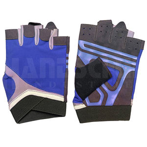 Gants de musculation professionnels bleus et noirs avec rembourrage amélioré de la paume |   Poignée antidérapante de qualité supérieure pour un équipement de musculation ultime - Product Image 1