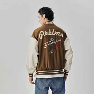 Premium College Varsity Baseball Jacket Custom Logo Canvas <b>Stand</b> Collar Breathable & Heated Front Logo Position OEM Service - Product Image 5