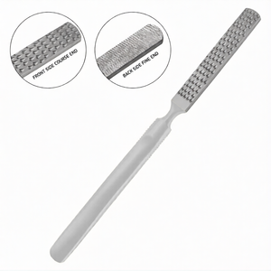 Foot <b>File</b> and Rasp 7 Inch Double Sided Callus Remover Silver Handle Stainless Steel Pedicure Foot Care Hard Skin Removal Tool - Product Image 1