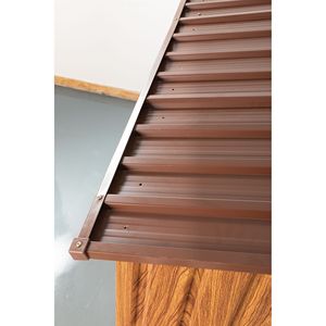 Caseta de Almacenamiento Metálica para Exteriores de 6 pies x 6 pies con Base de Piso Metálica y Ventana para Soluciones de Almacenamiento al Aire Libre - Product Image 3