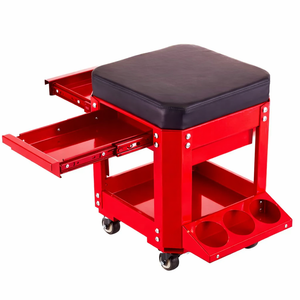 280lbs Load Creeper Seat with 2 Drawers, 360° Swivel Mechanic <b>Rolling</b> Stool, <b>Tool</b> Chest Heavy Duty Garage Chair GAPGAR027 - Product Image 2