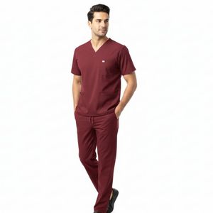 Tenue médicale en coton pour hommes, uniforme d'hôpital, vêtements de médecin, fabricant OEM, logo personnalisé, combinaisons en polyester et coton, sur mesure - Product Image 5