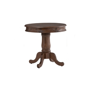 Mesa de Té de Madera Maciza Estilo Vintage de Mediados de Siglo, Sillones Tapizados con Mesa de Centro Redonda Tallada para Muebles de Interior Clásicos - Product Image 6