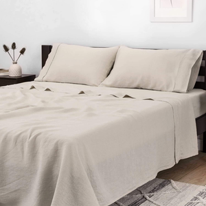 New Solid Therapy Print Eco-Friendly 4-Piece Bed Sheet <b>Set</b> for Home use Flat Fitted Sheet <b>Sets</b> - Product Image 1