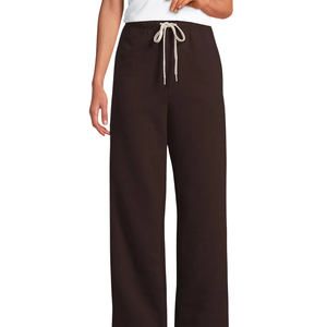 Women's Fleece <b>Wide</b> <b>Leg</b> Trousers Relaxed Fit Drawstring Elastic Waist Sweatpants with Side Pockets for Casual <b>Lounge</b> Daily Wears - Product Image 1