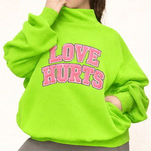 Sudadera de invierno cómoda para mujer, larga, con cuello simulado, holgada, a la moda, informal - Product Image 5