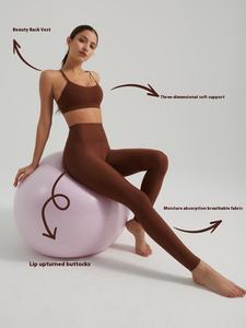Ensemble de sport 3 pièces sexy et respirant pour femme, léger, avec décolleté en V profond et taille haute pour un effet push-up fessier, idéal pour l'entraînement actif - Product Image 4