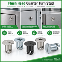 Flush Head Quarter Turn Stud Slotted Phillips Hex Socket Quick Access Panel Fastener Custom OEM