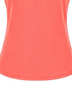 Customized Coral Pink Women Casual T Shirt Floral Ring Neck Short Sleeve Summer Fashion Soft Stretch Ladies Tee Blouse <b>Top</b> Wear - Product Image 6