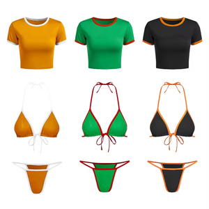3 piece bikini OEM women custom bikini set with wrap skirt bikini factory price resort bikini outfit bulk - Product Image 6
