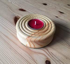 Portavelas de Madera Ecológico Hecho a Mano, Diseño Personalizable en Color y Tamaño, para Bodas, Navidad, Decoración del Hogar, Regalo - Product Image 2