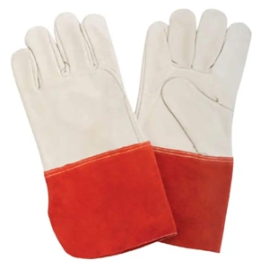 Gants de sécurité en cuir pleine fleur ignifuge de qualité supérieure, avec manchette renforcée, 7 oz, pour soudure, construction et lutte contre les incendies - Product Image 1