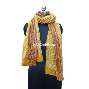 Indian Handmade Cotton Argyle Pattern Breathable Soft Beach Sarongs Assorted Summer Winter Pareo Fashionable <b>Ethnic</b> Satin <b>Shawls</b> - Product Image 1