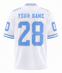 Custom <b>Mens</b> White American Football Jersey <b>V</b> <b>Neck</b> Short Sleeve Sublimated Print Moisture Wicking Regular Fit Adult Team Number <b>S</b> - Product Image 2
