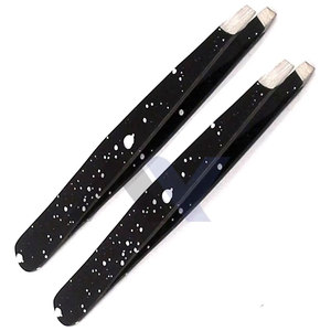 Eyelashes <b>Applicator</b> High Quality Volume Lashes Tweezers Stainless Steel Alloy Steel Private <b>Label</b> Lash Tweezers 2pcs Set - Product Image 1