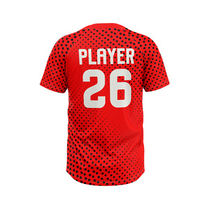 Maillot de baseball personnalisé OEM ODM 100% polyester à manches courtes, respirant, séchage rapide, évacuation de l'humidité, imprimé numériquement - Product Image 5