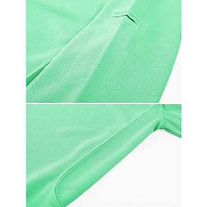 เสื้อโปโลสีเขียวอ่อนสำหรับผู้ชาย – เสื้อยืดผ้าฝ้ายลำลองแขนสั้นคลาสสิก - Product Image 3