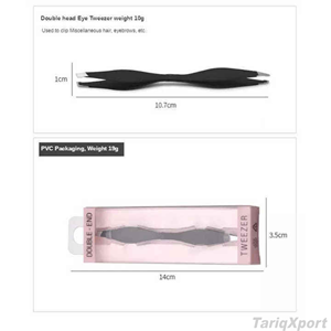 Pinzas de Doble Punta para Cejas, de Acero Inoxidable, Ligeras y de Lujo, Herramienta para Extensión de Pestañas - Product Image 4