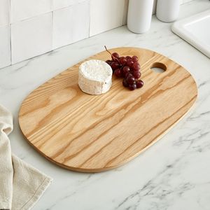 Planche de cuisine en bois naturel, surface de découpe durable pour la viande, les légumes, les fruits, le pain, le fromage et la préparation quotidienne des aliments, utilisation à la maison - Product Image 3