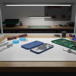 Carcasa Intermedia Azul con Cubierta Trasera para iPhone 12 - Product Image 2